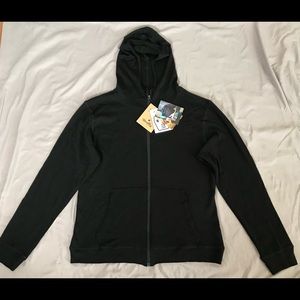 Woolly mens black Pro-Knit Zip hoodie